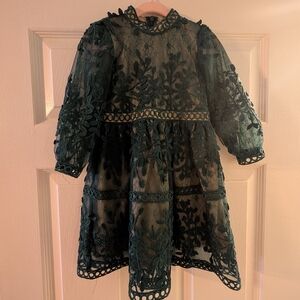 [NWOT] Ivy City Co | Mini Sicily dress In Long Sleeves And Green Size 2T